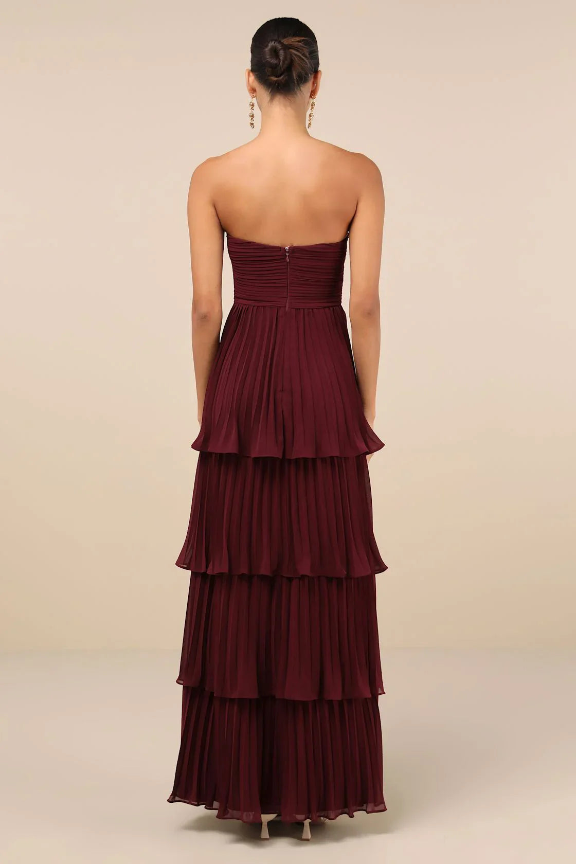 Lina Strapless Tiered Maxi Dress