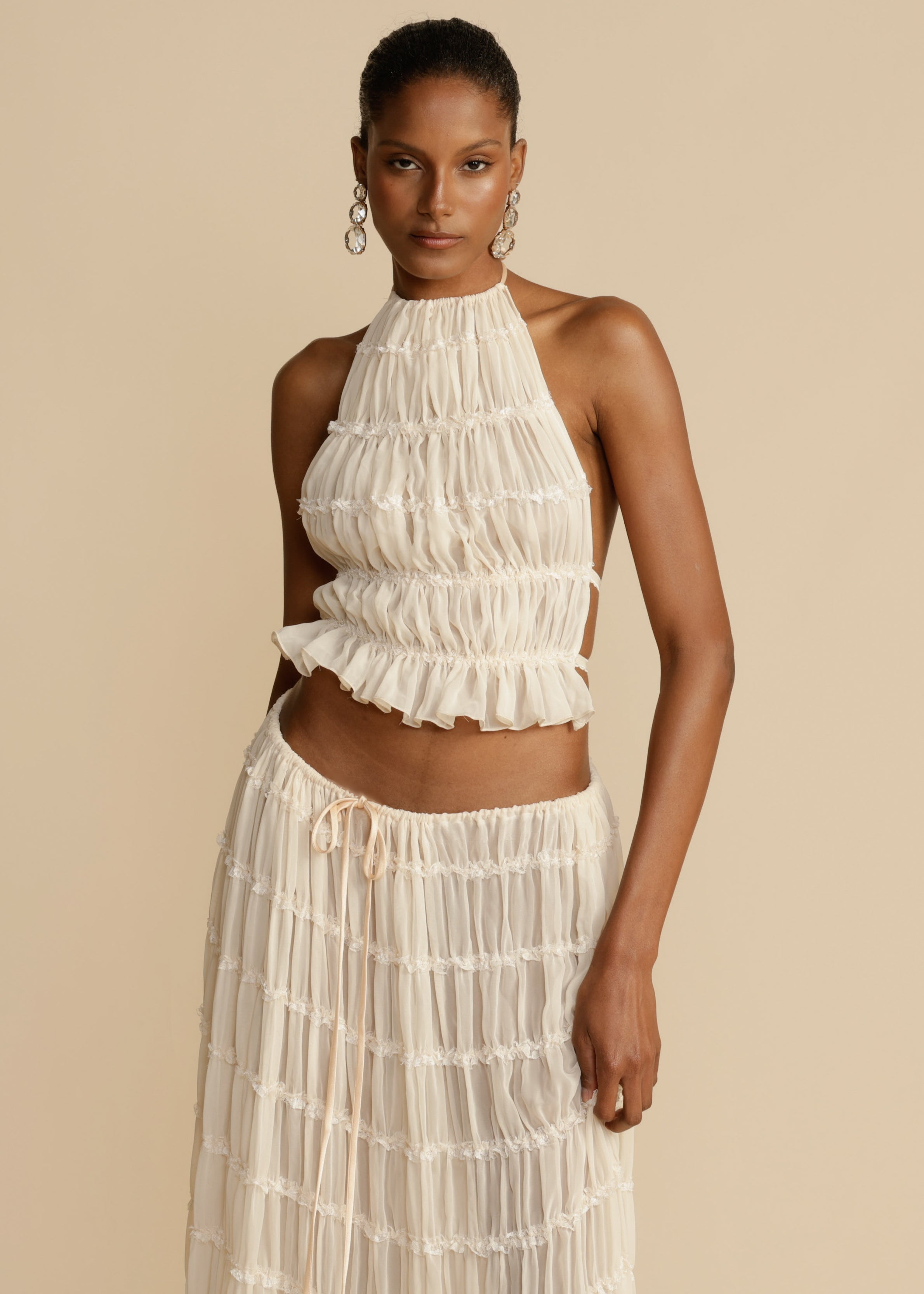 Ava Halter Top & Skirt Set