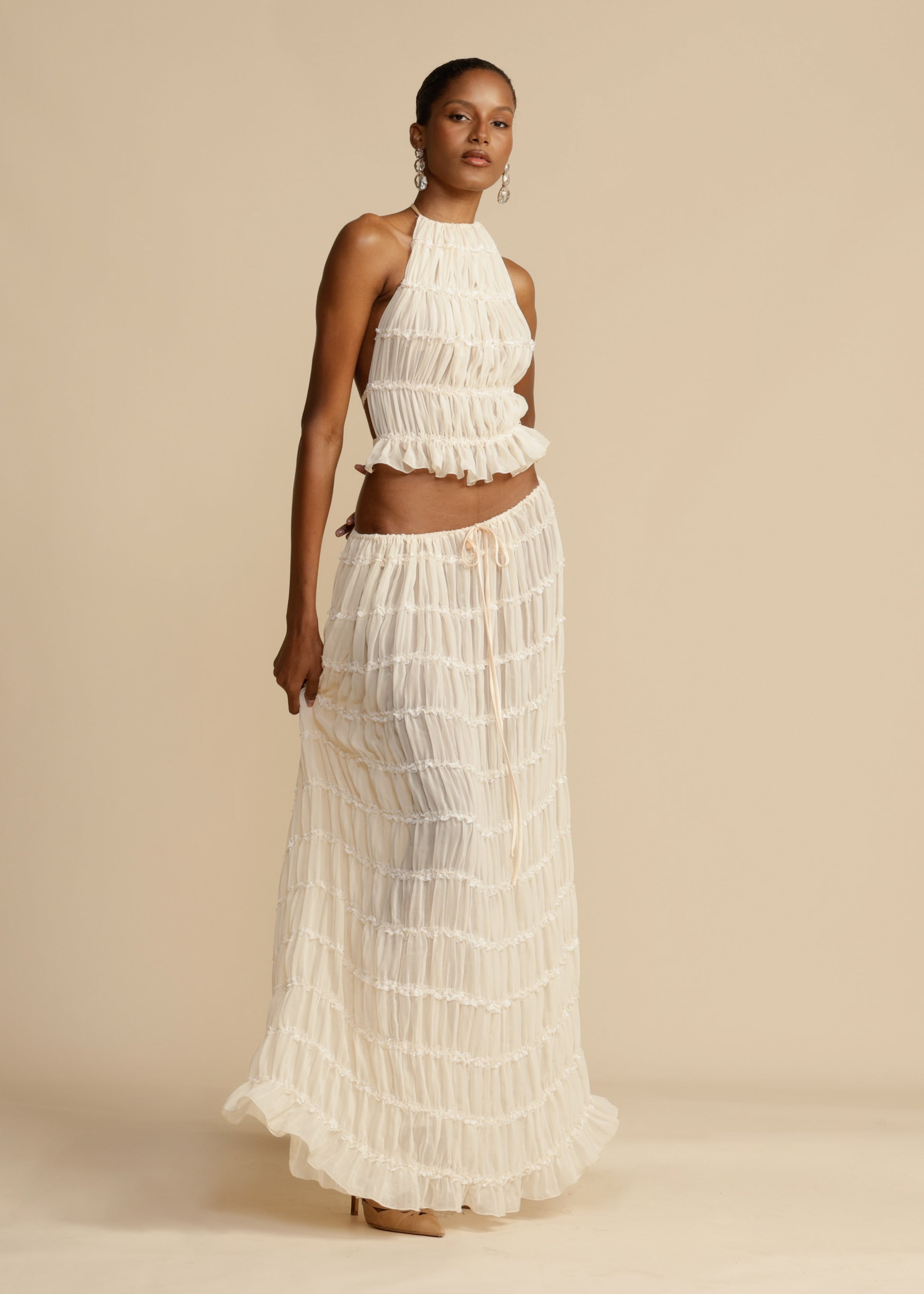 Ava Halter Top & Skirt Set