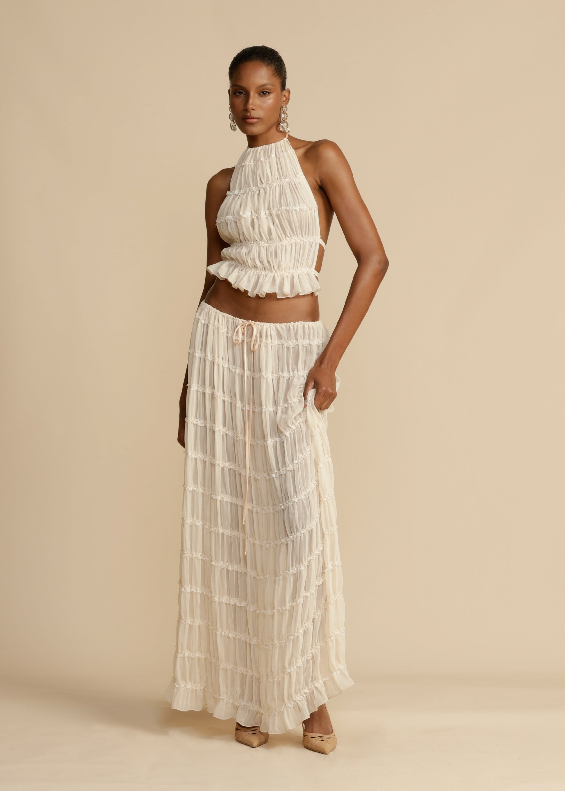 Ava Halter Top & Skirt Set