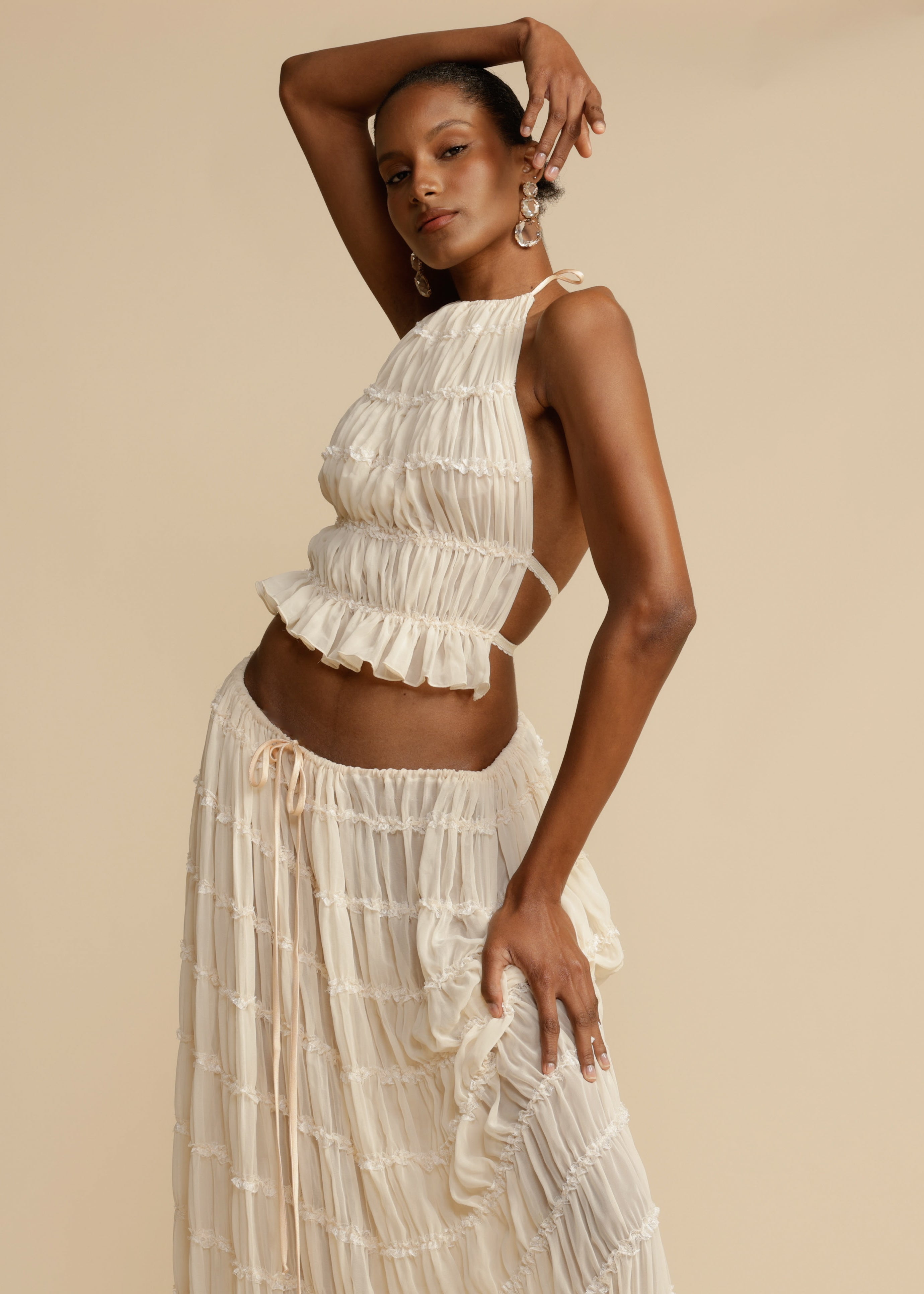 Ava Halter Top & Skirt Set