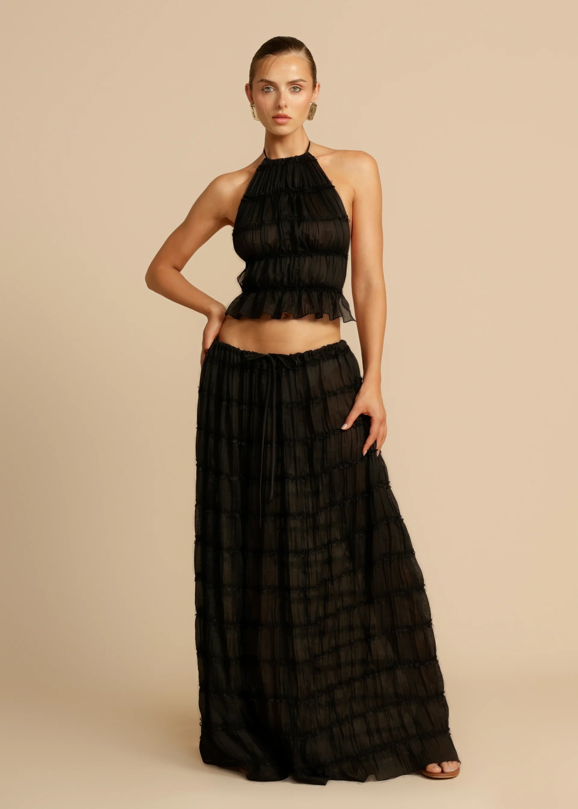 Ava Halter Top & Skirt Set