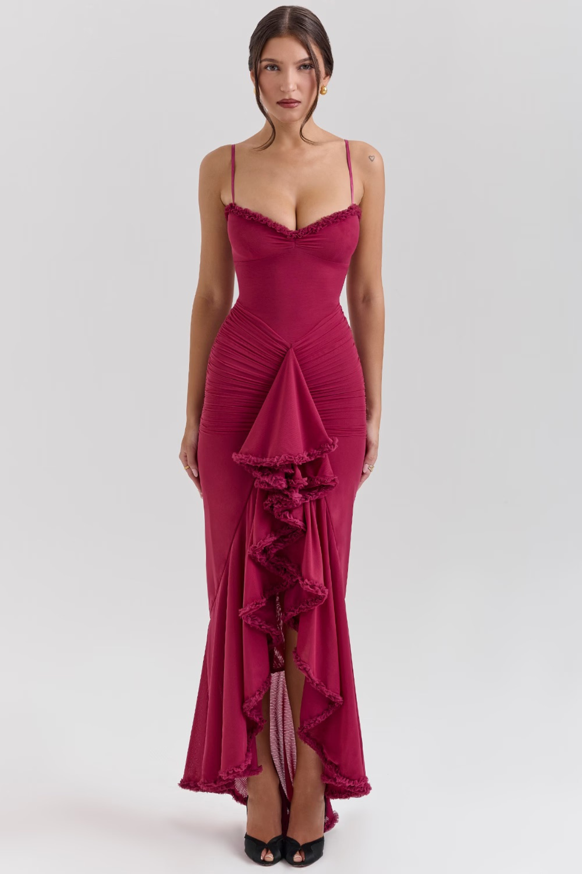 Katie Ruffled Front Gown