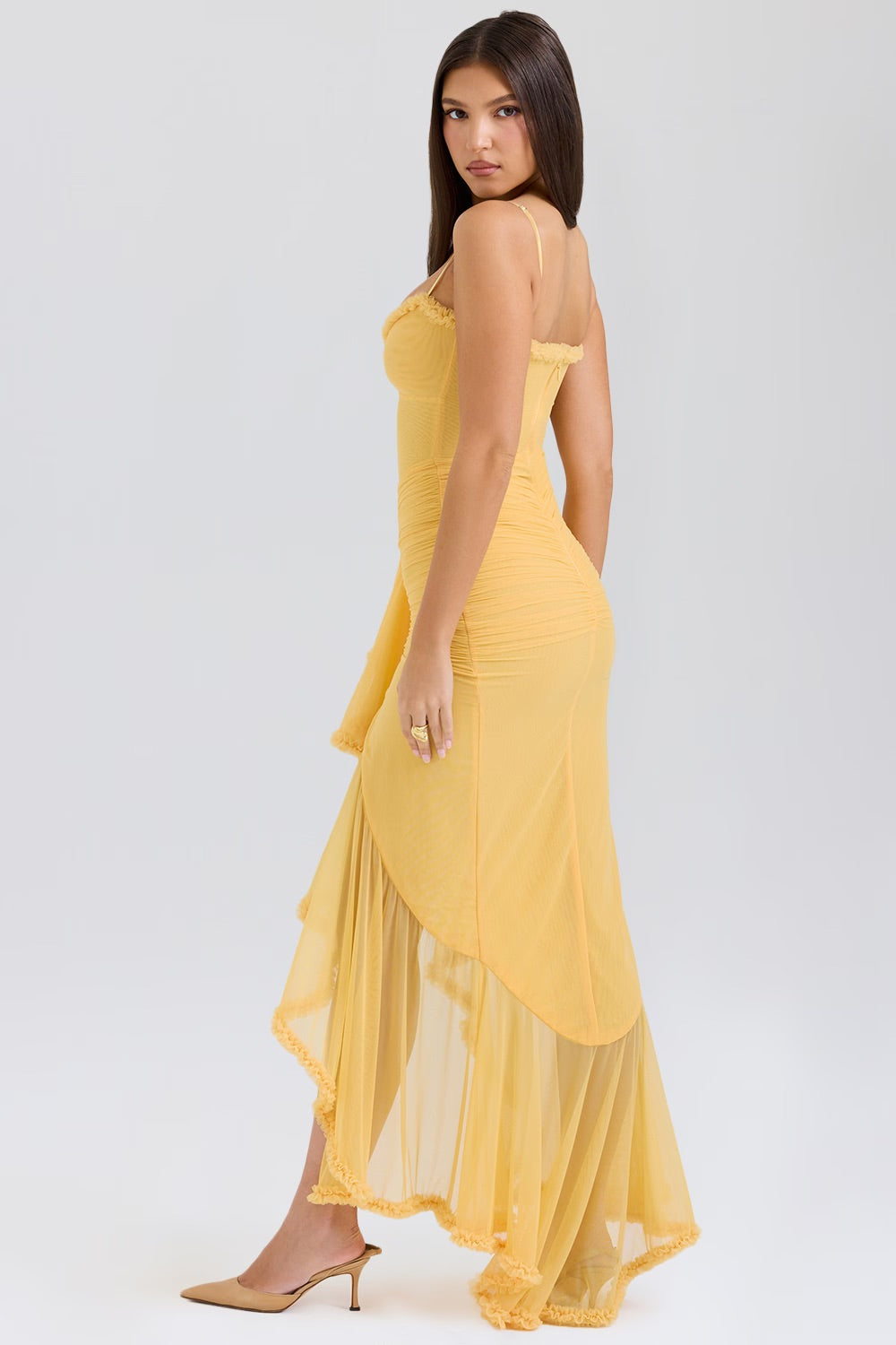 Katie Ruffled Front Gown
