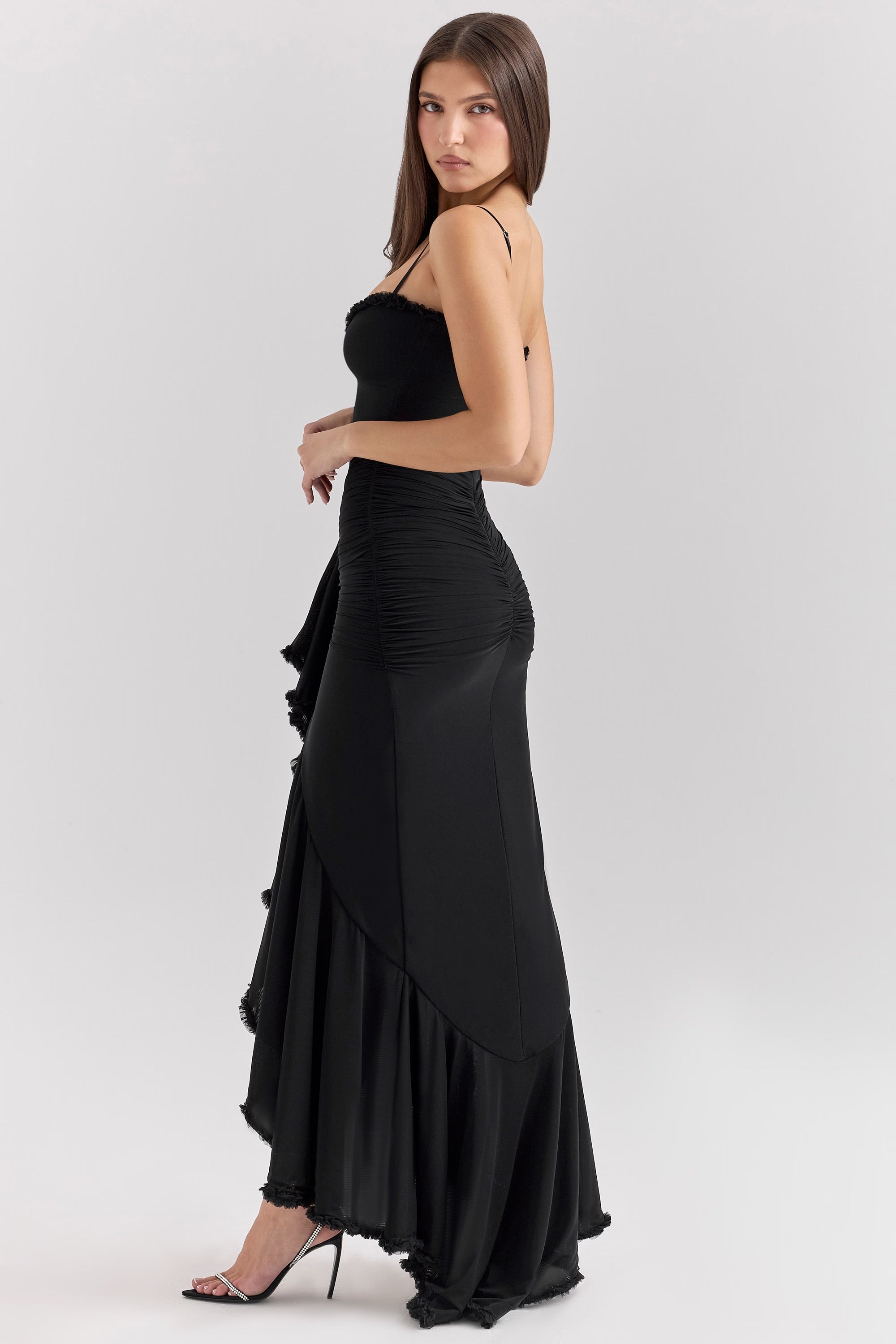 Katie Ruffled Front Gown