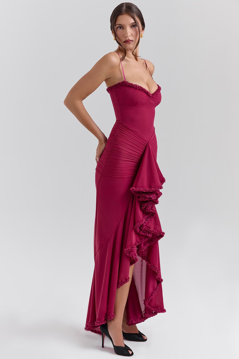 Katie Ruffled Front Gown