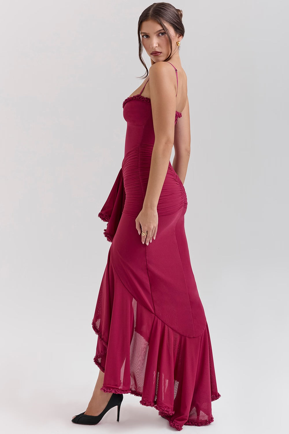 Katie Ruffled Front Gown
